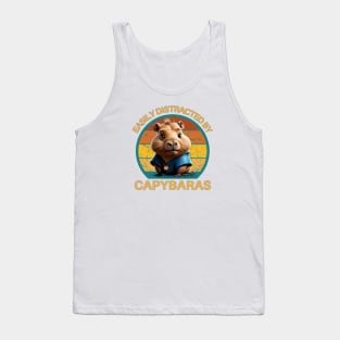 Easily Distracted By Capybaras Tank Top